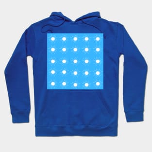 White and blue sun abstract Hoodie